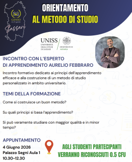 Locandina Orientamento al metodo di studio